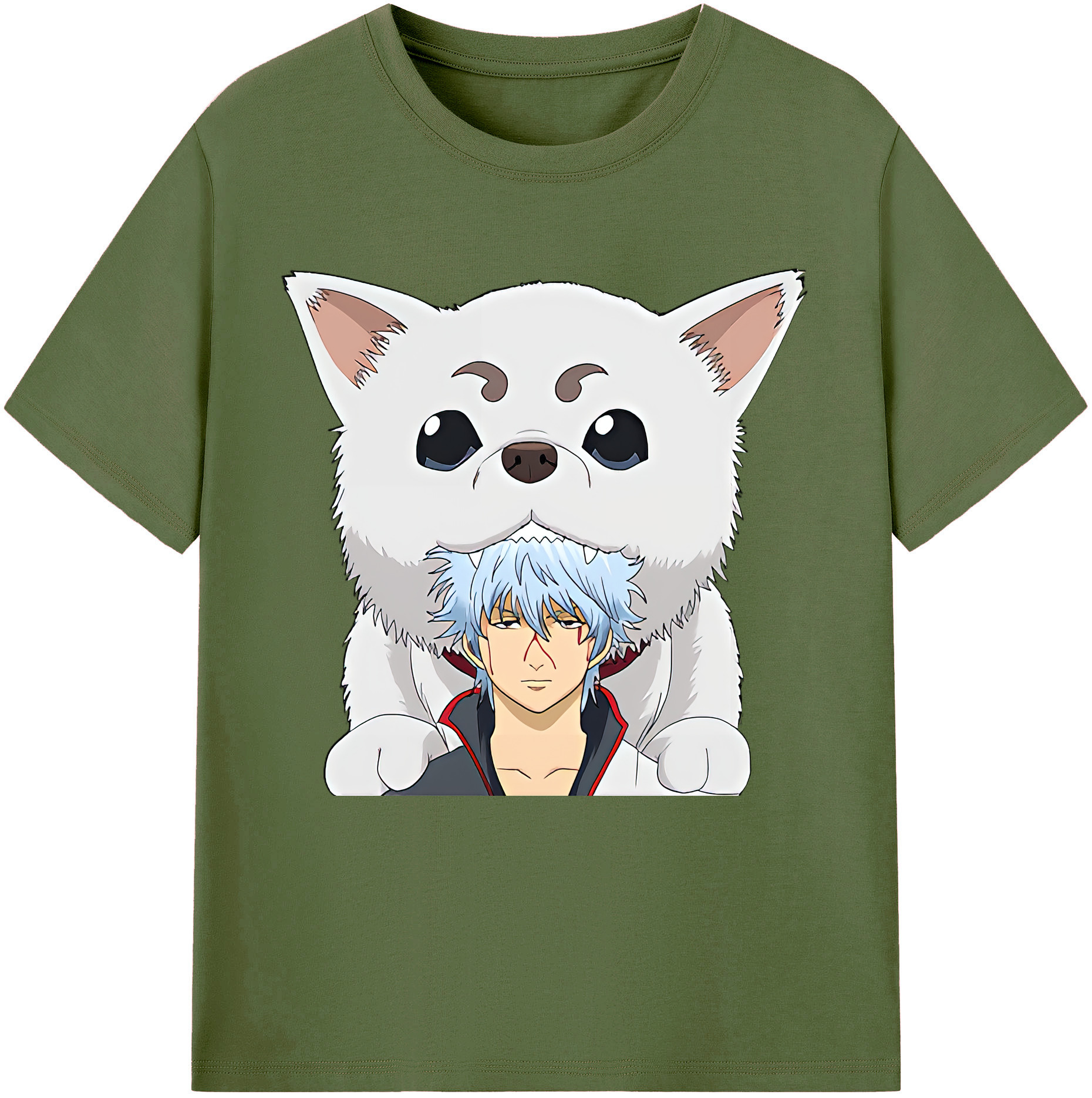 （画像用） ぎんたま 坂田銀時（さかたぎんとき） 神楽 志村新八（しむら しんぱち） GINTAMA Sakata Gintoki Kagura Shimura Shinpachi 綿100％半袖Tシャツ（フロントプリント）
